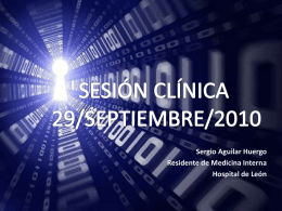 sesión clínica 29/septiembre/2010 - Servicio de Medicina Interna del