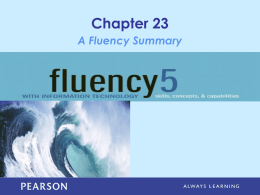 A Fluency Summary - USC Upstate: Faculty