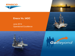 Total Recordable Incident Rate Ensco Vs. IADC
