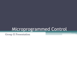 Micro-Program Control