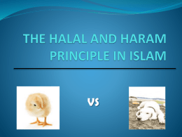 the halal and haram principle in islam topic