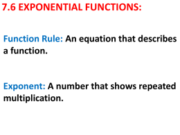 7_6 Exponential Functions