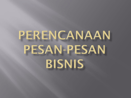 PERENCANAAN PESAN