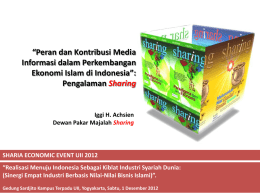 Pengalaman Sharing oleh Iggi H