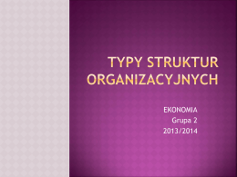 seminarium – Typy struktur organizacyjnych