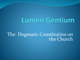 Lumen Gentium - Blessed John XXIII Parish Website