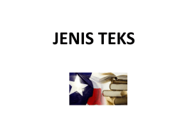JENIS TEKS - Guru Pembaharu