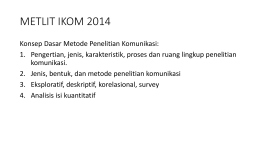 METLIT IKOM 2014 - Dadang Iskandar