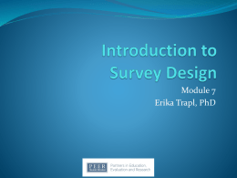 Module 7 & 8 Slides Erika Trapl - Prevention Research Center for