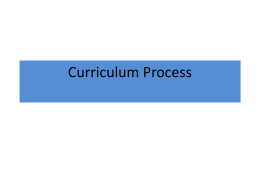 Curriculum Process