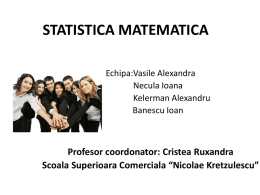 STATISTICA MATEMATICA