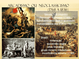 Arcadismo ou Neoclassicismocadismo ou Neoclassicismo
