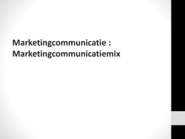 WEEK 10 marketingcommunicatiemix
