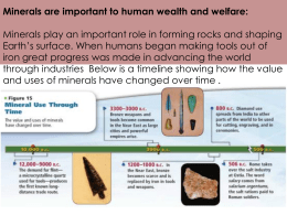 PowerPoint Minerals are important to human wealth and welfare