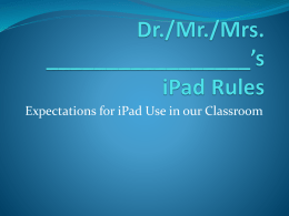 iPad Classroom Rules Template