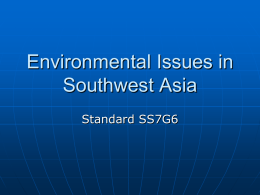 Environmental Issues in Southwest Asia