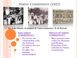 Nehru Report (1928) and Simon Commission (1927)