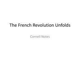 File French Revolution Unfolds Cornell notes