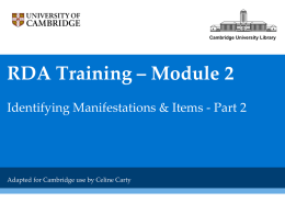 RDA Module 2 presentation