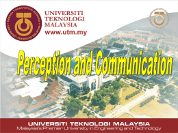 Perception and Communication