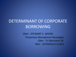 Power Point MK DETERMINANT OF CORPORATE