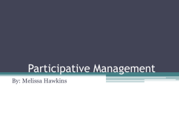Participative Management Power Point