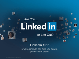 Are you Linkedin or Left Out?