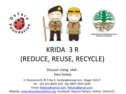 KRIDA 3 R(REDUCE, REUSE, RECYCLE)