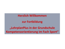 Unterlagen Fortbildung LehrplanPLUS Sport Rott a. Inn