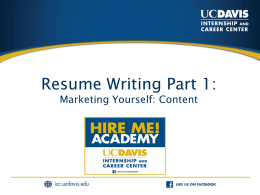 PowerPoint - Internship and Career Center