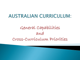 AUSTRALIAN CURRICULUM: Getting to know the General