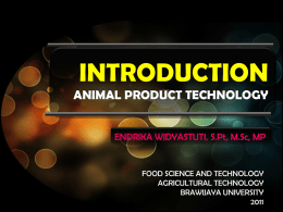 introduction animal product technology