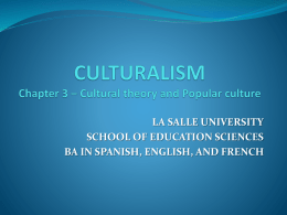 Culturalism - postmodernismlasalle