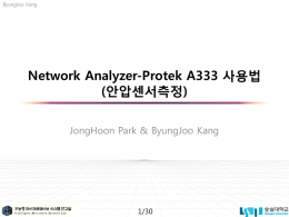 Network Analyzer-Protek A333 사용법 (안압센서측정)