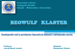Beowulf klaster - Univerzitet u Zenici
