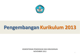Presentasi Draft Kurikulum 2013 per tgl 13 November 2012 Pukul