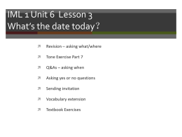 IML 1 Unit 6 Lesson 3