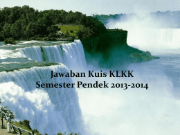 Jawaban kuis KLKK 2013-2014
