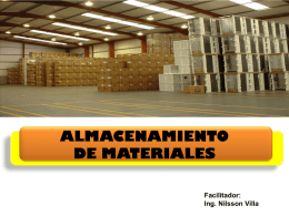 Almacenamiento de Materiales - Ing. Nilsson José Villa Martínez