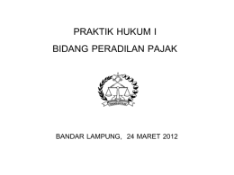 Praktik Hukum Pajak Sesi 1