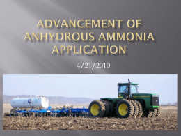 Advancement of Anhydrous Ammonia Application