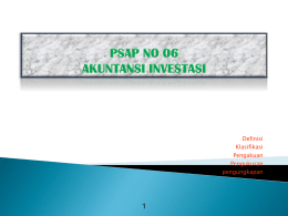 PSAP 06 Akuntansi Investasi