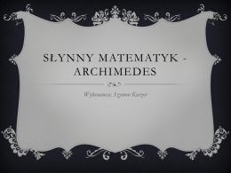 S*YNNY MATEMATYK - aRCHIMEDES