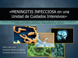 «MENINGITIS INFECCIOSA en una Unidad de Cuidados Intensivos»