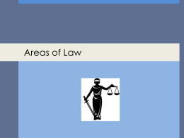 Areas of Law - Study Is My Buddy 2014