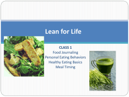 Lean for Life Class 1