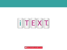 iTEXT Text Has Features Parent Workshop F14 (PPT
