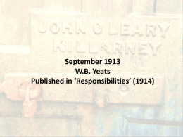 04 Yeats – September 1913
