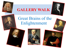 Activity: Great Brains of the Enlightenment