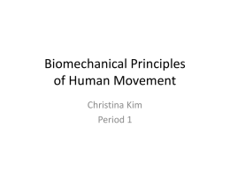 Biomechanical Principles of Human Movement